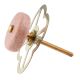 Light Pink Stone Flat Dresser Knob